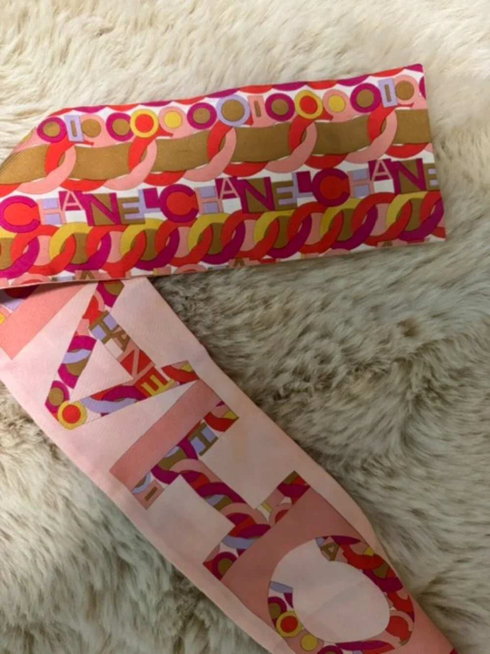CHANEL hair scarf/purse scarf